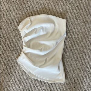 Zara White Strapless Blouse